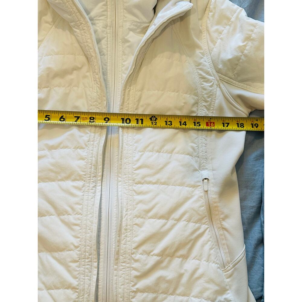 Lululemon Extra Mile Jacket White Removable Hood Insulated Winter Coat 10 - Picture 11 of 12
